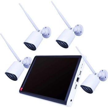 PNI House WiFi663 3MP 30m Wi-Fi Комплект 4 Камери с 10" LCD Екран (PNI-WF663-S)