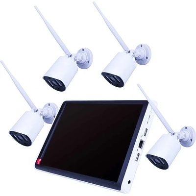 PNI House WiFi663 3MP 30m Wi-Fi Комплект 4 Камери с 10" LCD Екран (PNI-WF663-S)