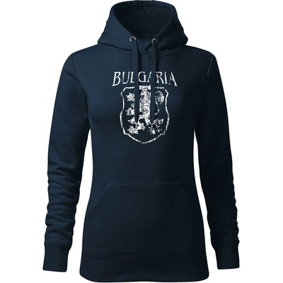DRAGOWA дамски суитшърт с качулка Герб, тъмно син (37470)