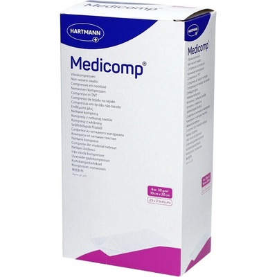 Medicomp sterilní kompres z netkaného textilu 4 vrstvy 10 x 20 cm 25 x 2 ks