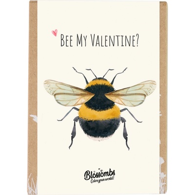Blossombs Semínkové bomby Dárková sada mini "Bee my Valentine" Včelka 4 ks