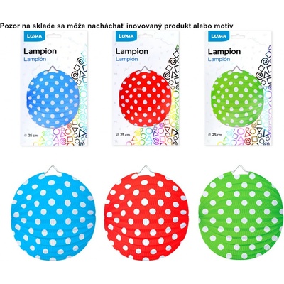 Lampión 25cm guľatý bodka