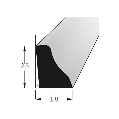 Lišta podlahová borovice 25x18mm, délka 240cm