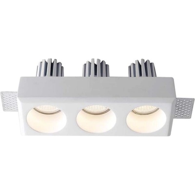 V-TAC 3xGU10 Гипсова Отливка Кръг Бяла - 6776 (6776)