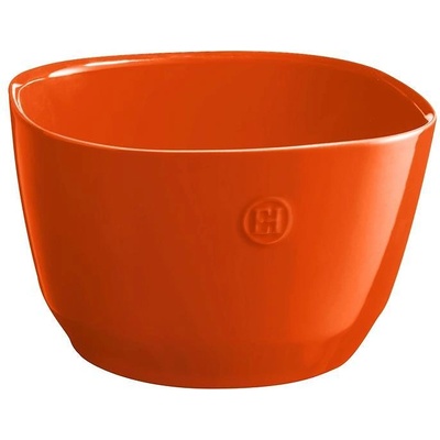 Emile henry (Франция) Квадратна керамична купа за салата EMILE HENRY Salad Bowl M - 22 х 22 см - цвят оранжев (EH 6594-76)