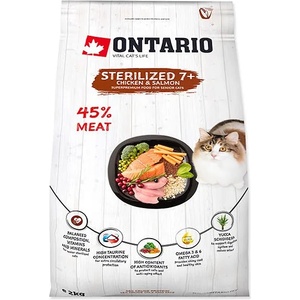 ONTARIO Cat Sterilised 7+, 2 кг