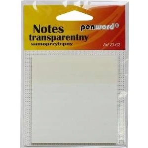Penword Transparent self-adhesive notebook 75x75mm 50K