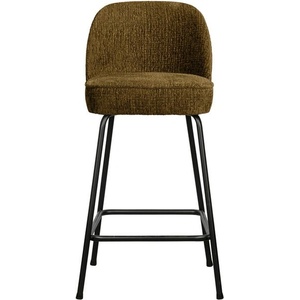 WOOOD Кадифен бар стол в бронзов цвят (височина на седалката 64 cm) Vogue - WOOOD (800294-BR)