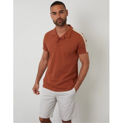 Threadbare Блуза с яка Threadbare Men's Kirkby Short-Sleeve Polo Shirt - Rust