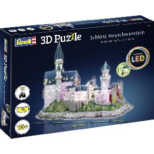 Revell 3D Пъзел Revell - Замъкът Нойшванщайн с LED осветление (00151)