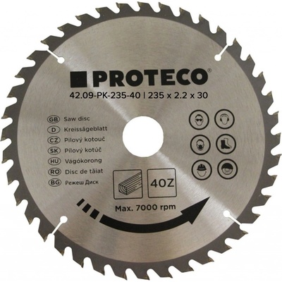 PROTECO 42.09-PK235-40 kotouč pilový SK 235 x 2.2 x 30 40 zubů
