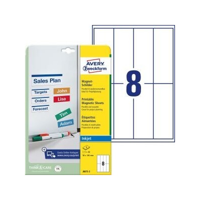 AZ Magnetické popisovacie štítky Avery 50mm x 140m
