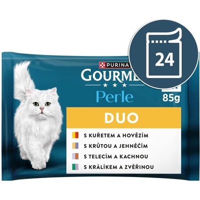 Gourmet Капсули Gourmet Perle Duo месен микс 24 x 85 г