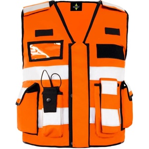 Korntex HI-VIS KXTAC BONN TACTICAL / Мъжка светлоотразителна многофункционална жилетка - оранжева M/XL (76XTAC235zh)