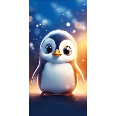 Witpol plážová osuška z mikrovlákna PENGUIN 100 x 180 cm vzorovaná