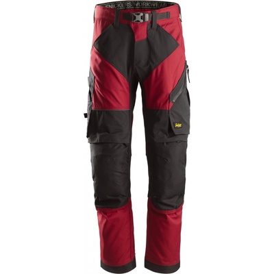 Snickers Workwear FlexiWork+ kalhoty červená