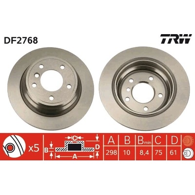 Brzdový kotúč TRW DF2768
