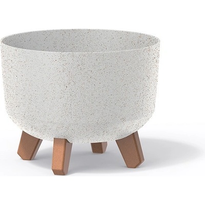 Prosperplast Kvetináč GLOWE STANDARD ECO na nožičkách biely, 23,5 cm