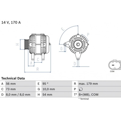 Generátor BOSCH 0 986 083 470 (0986083470)