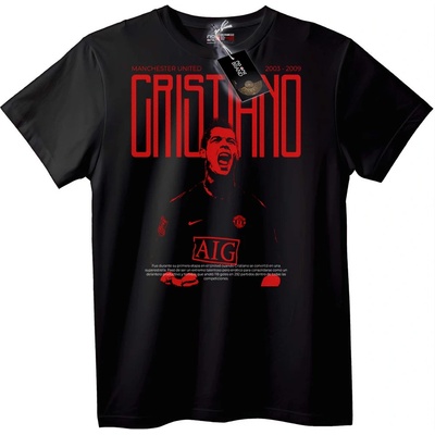 NOONEBRAND Тениска Cristiano Ronaldo Man Utd 2003-2009 - 2XL, White