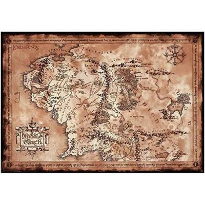 Abysse Corp Lord of the Rings Middle-earth Map Poster 91,5 x 61 cm