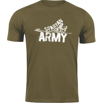 DRAGOWA Тениска с къс ръкав Spartan Army Nabis, маслиненозелена, 160 г/м2 (7851)