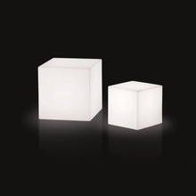 SLIDE Svietiaca sedacia taburetka CUBO LP CUB020 , Osvetlenie RGB LED panel na batériu, Prevedenie Venkovní, Rozmery 30 x 30 h 30 cm