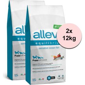 Alleva SP EQUILIBRIUM кучешка чувствителна океанска риба за кученца всички породи 2 x 12 кг