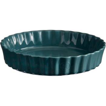 Emile Henry 24 см тъмнозелена керамична дълбока форма за тарт emile henry