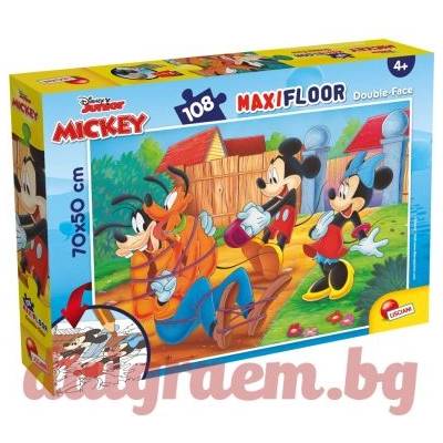 Lisciani Пъзел lisciani 31740 - 108 части - Мики Маус, двулицев пъзел (li31740)