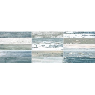 Ermés Aurelia Clayme dekor 25 x 75 cm drevo modrá 1,5m²