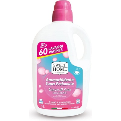 SWEET HOME СУПЕР АРОМАТИЗИРАН ОМЕКОТИТЕЛ ЗА ДРЕХИ 3 Л silk drops (8059602247483)