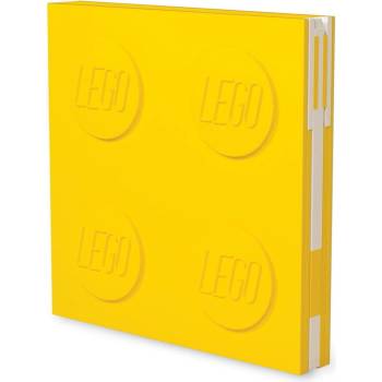 LEGO® čtvercový zápisník s gelovým perem Žlutý 15,9 x 15,9 cm