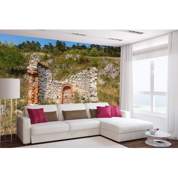 DIMEX ART s. r. o Самозалепваща се флизелинова фототапета руини на параклис 375 x 250 см