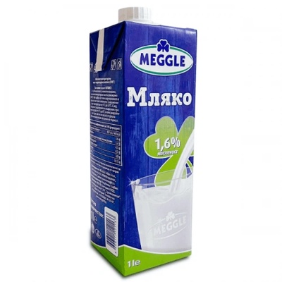 Meggle Прясно мляко Meggle UHT 1, 6% 1л