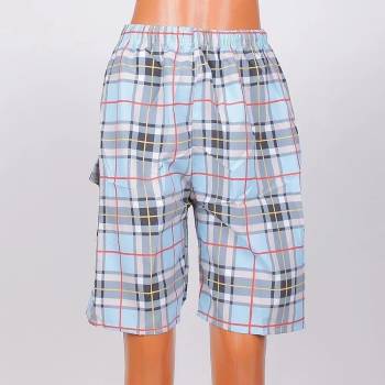 Image 1 of Мъжки шорти в светлосиньо с кариран десен