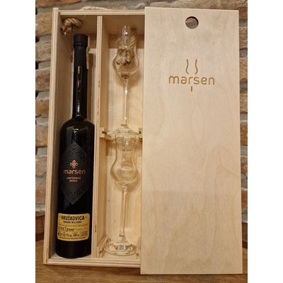 Marsen Exclusiv Hruškovica Williams 42,3% 0,5 l (dárkové balení 2 sklenice)