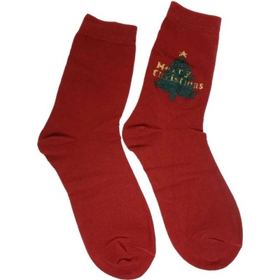 Dámske ponožky CHRISTMAS červené