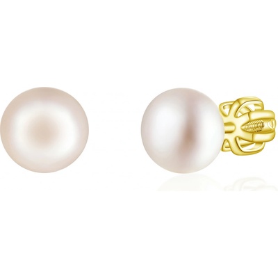 Olivie stříbrné náušnice PERLY AAA GOLD 9118