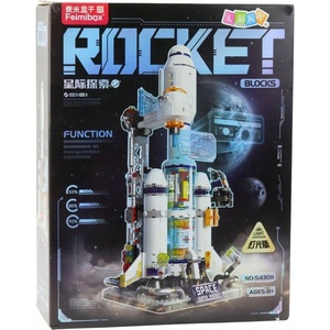 LEAN Toys Конструктор Lean Toys - Ракета и орбитална станция, 815 части (27910)