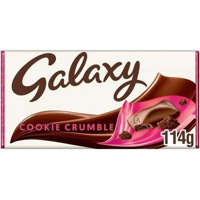 Galaxy Cookie Crumble mléčná s kousky sušenek 114 g