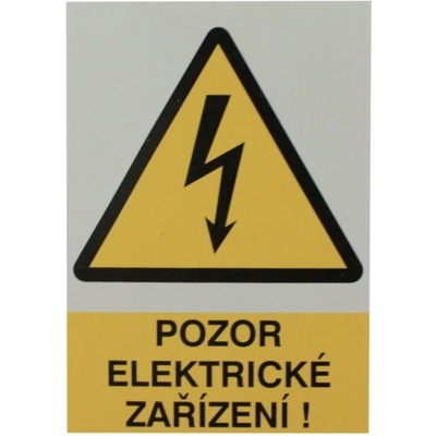 20101A Samolepící etiketa POZOR ELEKTRICKÉ ZAŘÍZENÍ