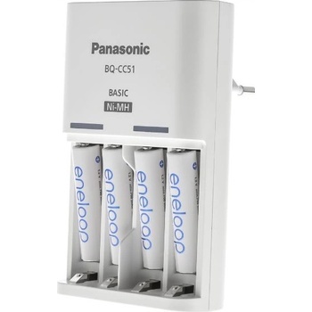 Panasonic Eneloop Basic Charger + 4x 1900mAh K-KJ51MCC40E