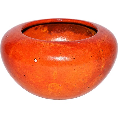 Kadidelnice keramická RAKU miska V. - oranžová