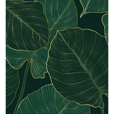 Patifix Самозалепващо фолио зелени листа - ширина 45 см