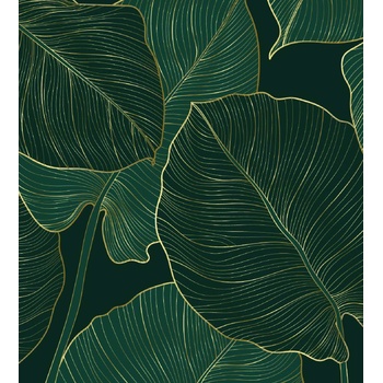 Patifix Самозалепващо фолио зелени листа - ширина 45 см