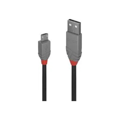 Kабел LINDY USB2 TypeA към MicroB MM Anthra Line 2m, LNY-36733