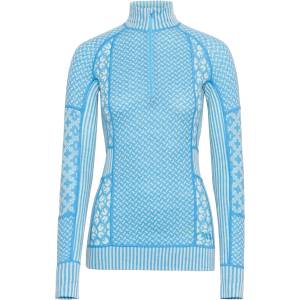 Kari Traa Дамско мериносово термобельо Kari Traa Women's Smekker Half-Zip Merino base layer - Ocean II (115-1318-1912)