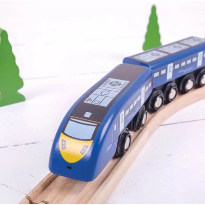 Bigjigs Rychlík High Speed 1 modrý