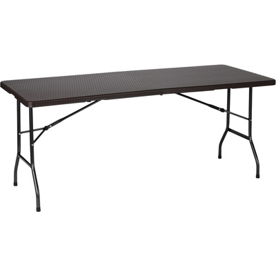 MultiGarden RZK-180B Skladací záhradný stôl 180 cm, ratan, hnedý